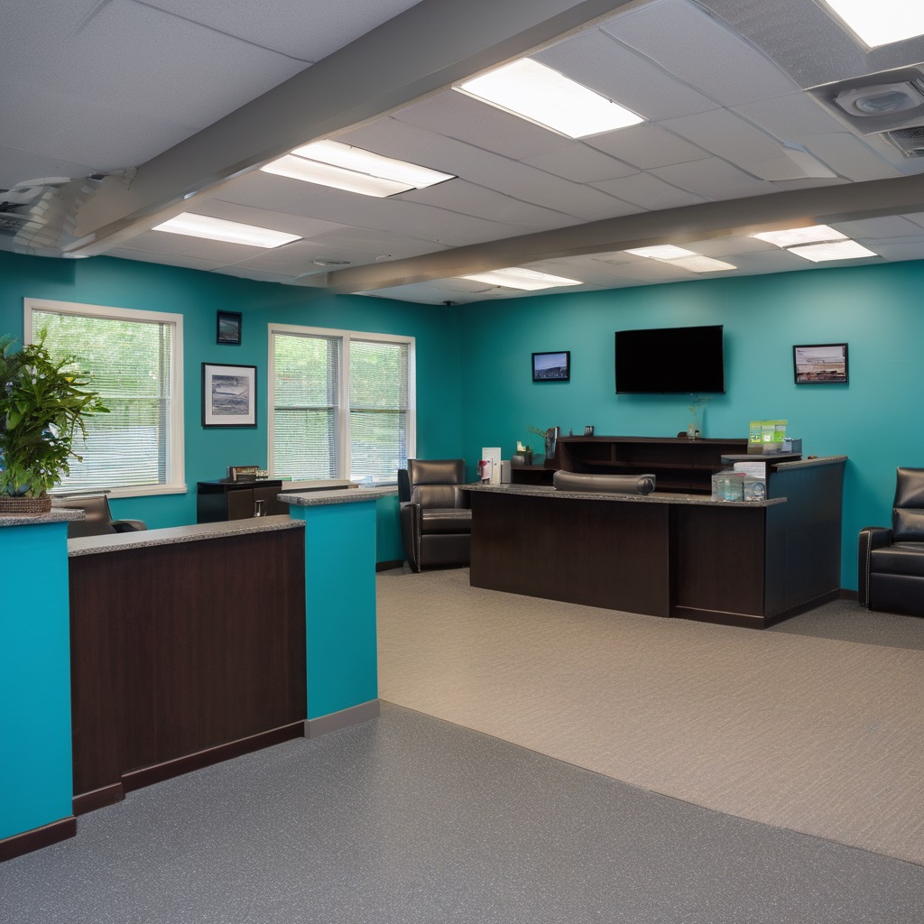Local New Hampshire auto repair shop office and customer waiting area with welcoming professional interior